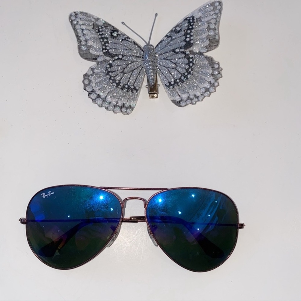 Ray Ban RB 3025 Large Aviator Metal Sunglasses Rainbow